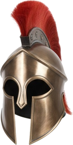 Crested Greek Helmet Red Plume