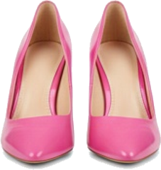 Pink Block Heel Pumps