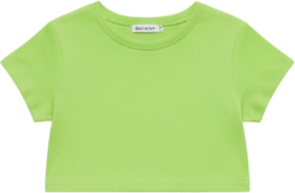 Lime Green Baby Tee Cropped