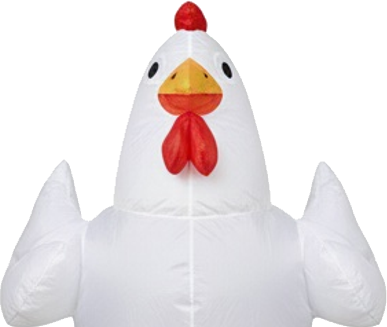 Inflatable Ride On Chicken Costume Adult