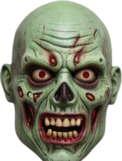 Green Zombie Kid Mask Latex