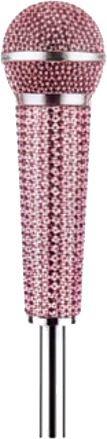 Pink Rhinestone Microphone Prop