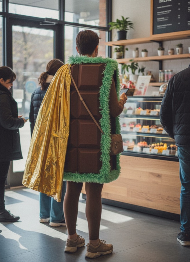 Dubai Chocolate Bar costume reference