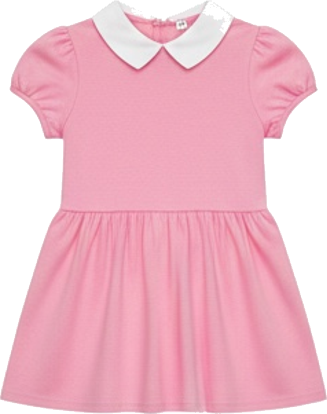 Pink Dress with White Peter Pan Collar