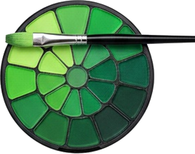 Green Face & Body Paint, Water Activated Cake Makeup