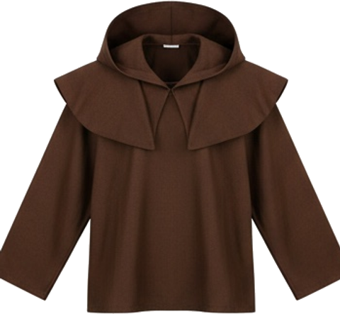 Brown Hooded Robe Adult Cloak