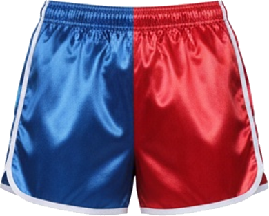 Red and Blue Shiny Shorts