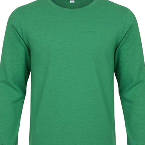 Green Long Sleeve Crew Neck Shirt