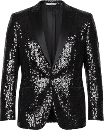 Black Sequin Blazer Men