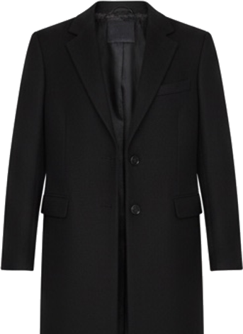 Women's Black Tailored Wool Blend Long Coat