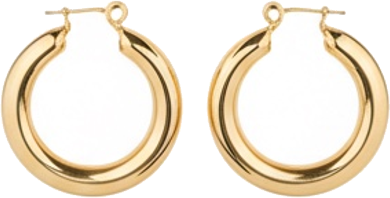 Gold Hoop Earrings Large Chunky