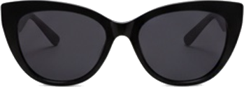 Oversized Black Cat Eye Sunglasses