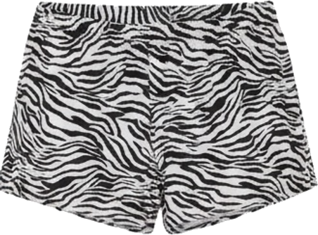 Zebra Print Mini Shorts High Waist