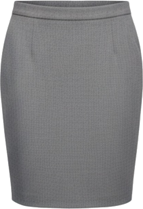 Gray Pinstripe Pencil Skirt