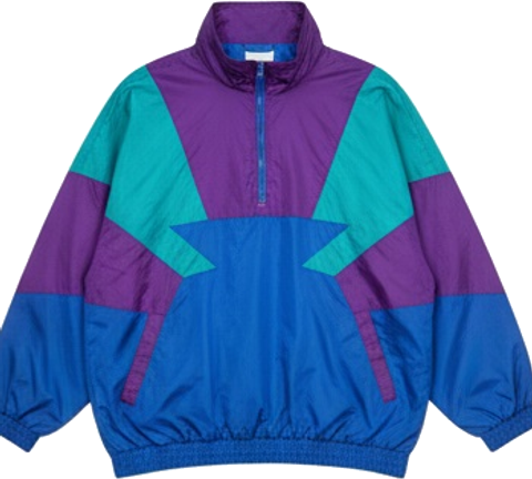 Oversized 90s Color Block Windbreaker