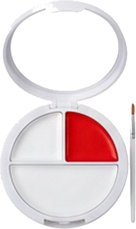 White Clown Face Paint Kit with Red