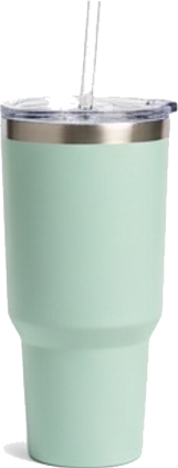 Large Stainless Tumbler with Straw