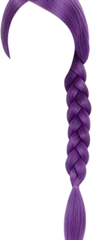 Long Purple Braided Ponytail Wig, Heat Resistant Synthetic Cosplay Hair