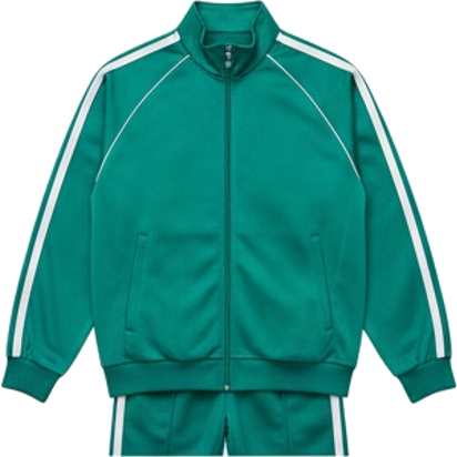Teal Green Track Jacket and Pants Set