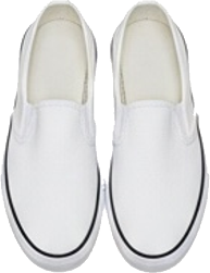 White Slip On Canvas Sneakers
