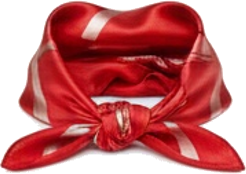 Red Silk Head Scarf