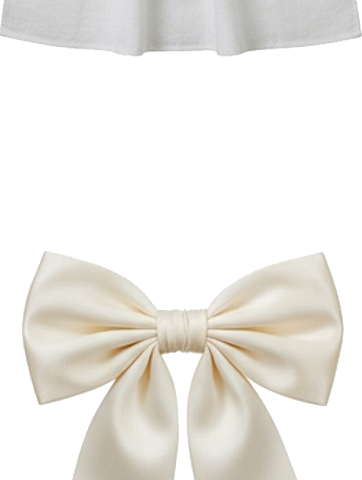 Silk Hair Ribbon Bow Cream