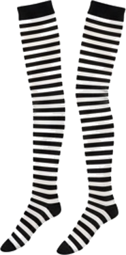 Black and White Striped Tights