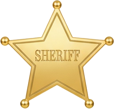 Toy Sheriff Badge Gold Star